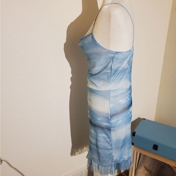 NWT Boohoo light blue Cowl Neck mini dress Large - Picture 5 of 10